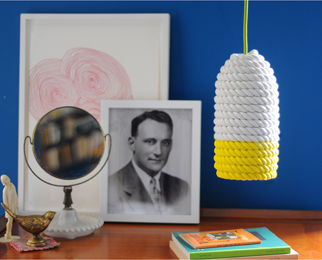 etsy cotton rope pendant light fixture