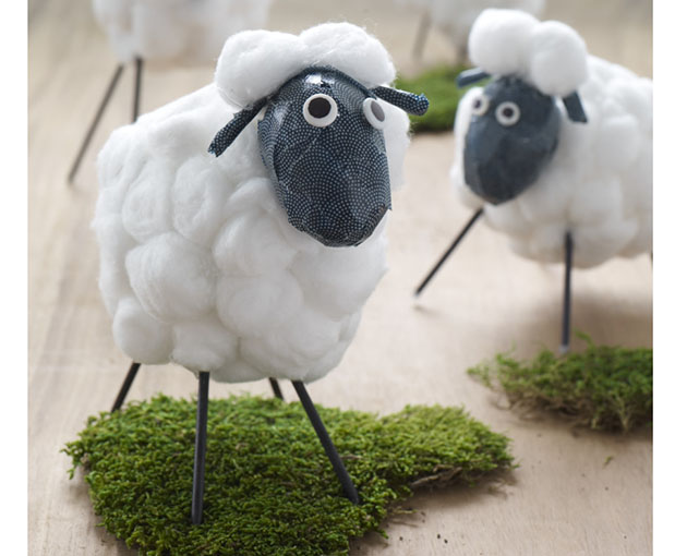 plastic easter egg sheep craft