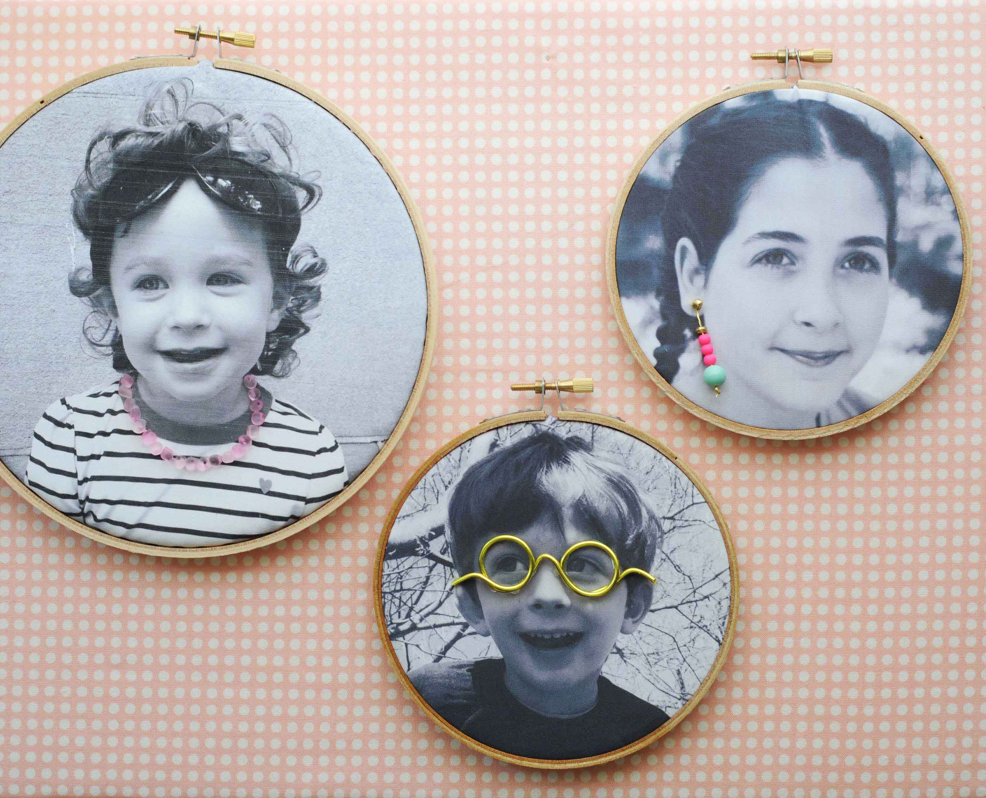 embroidery hoop mother's day photo gift diy craft