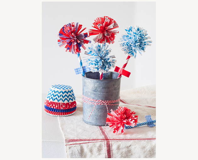 fourth july flower craft firework diy