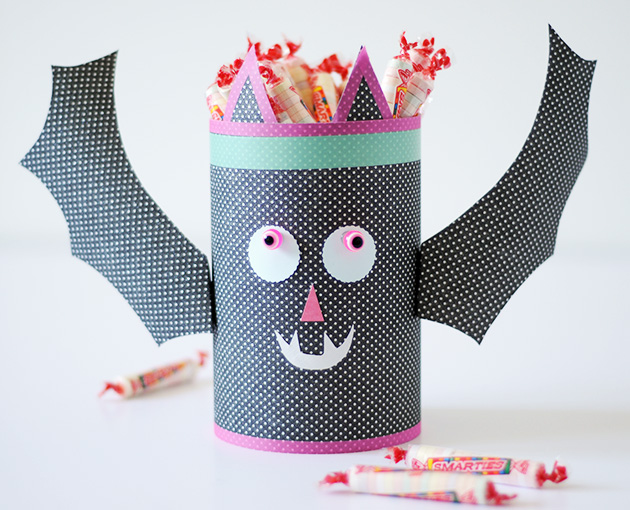 bat candy bucket halloween diy craft