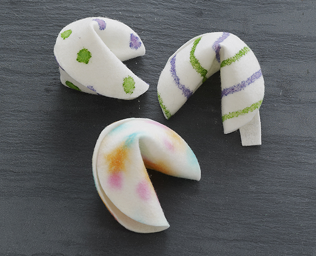 felt fortune cookie craft diy