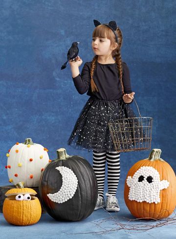 no carve pom pom pumpkins