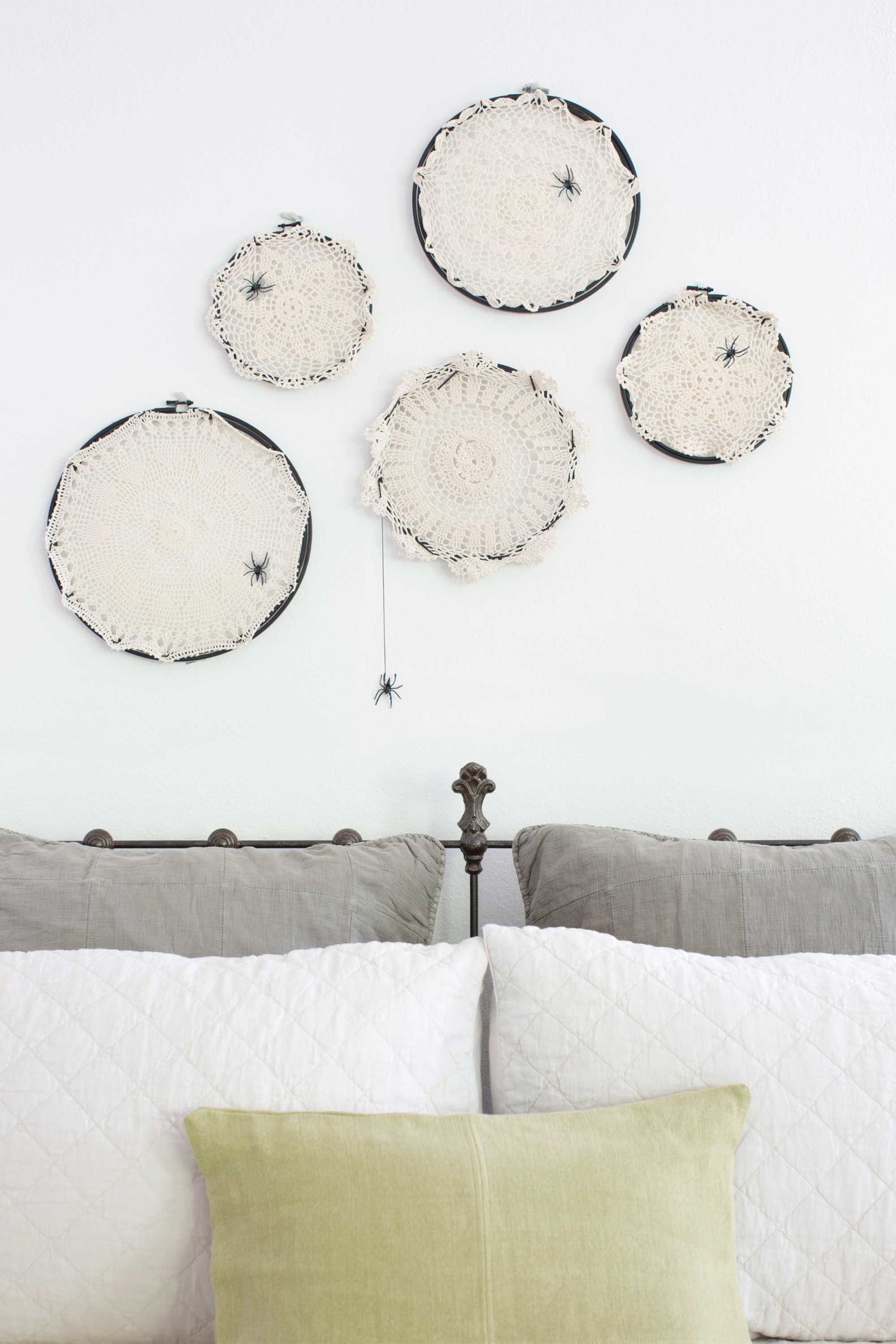 crochet spider webs