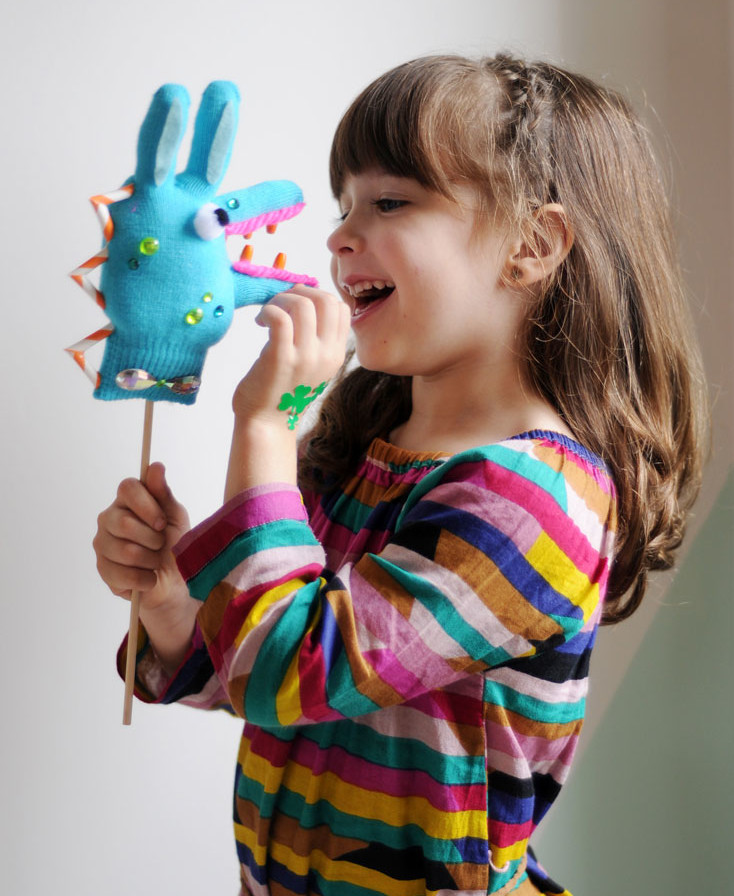 dragon puppet easy craft for kids