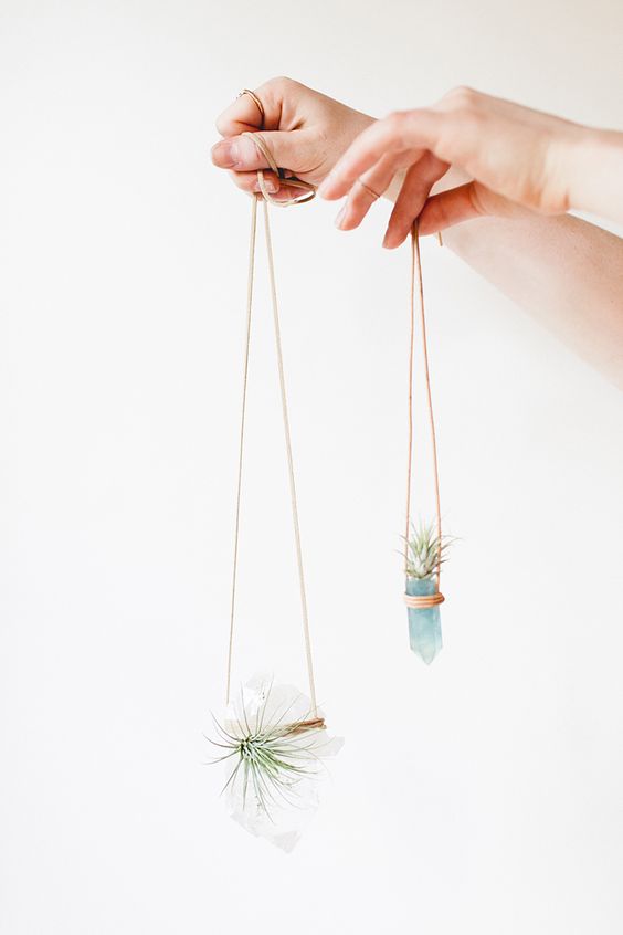 DIY Crystal Planters Organic Planter