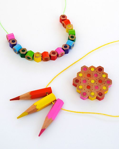 diy pencil jewelry necklaces brooch