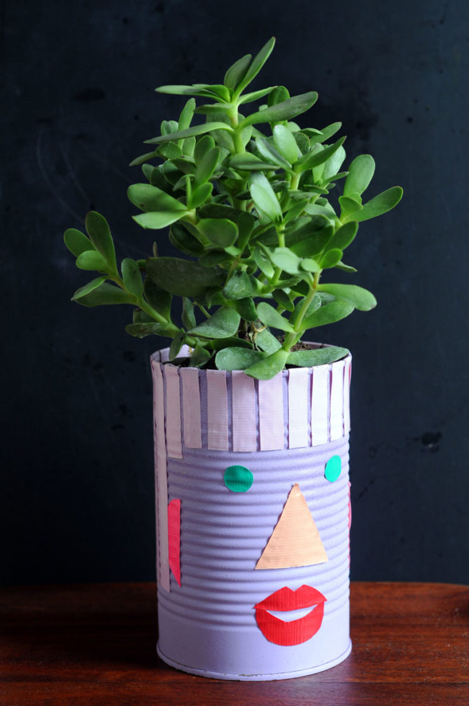 can duct tape planter craft diy