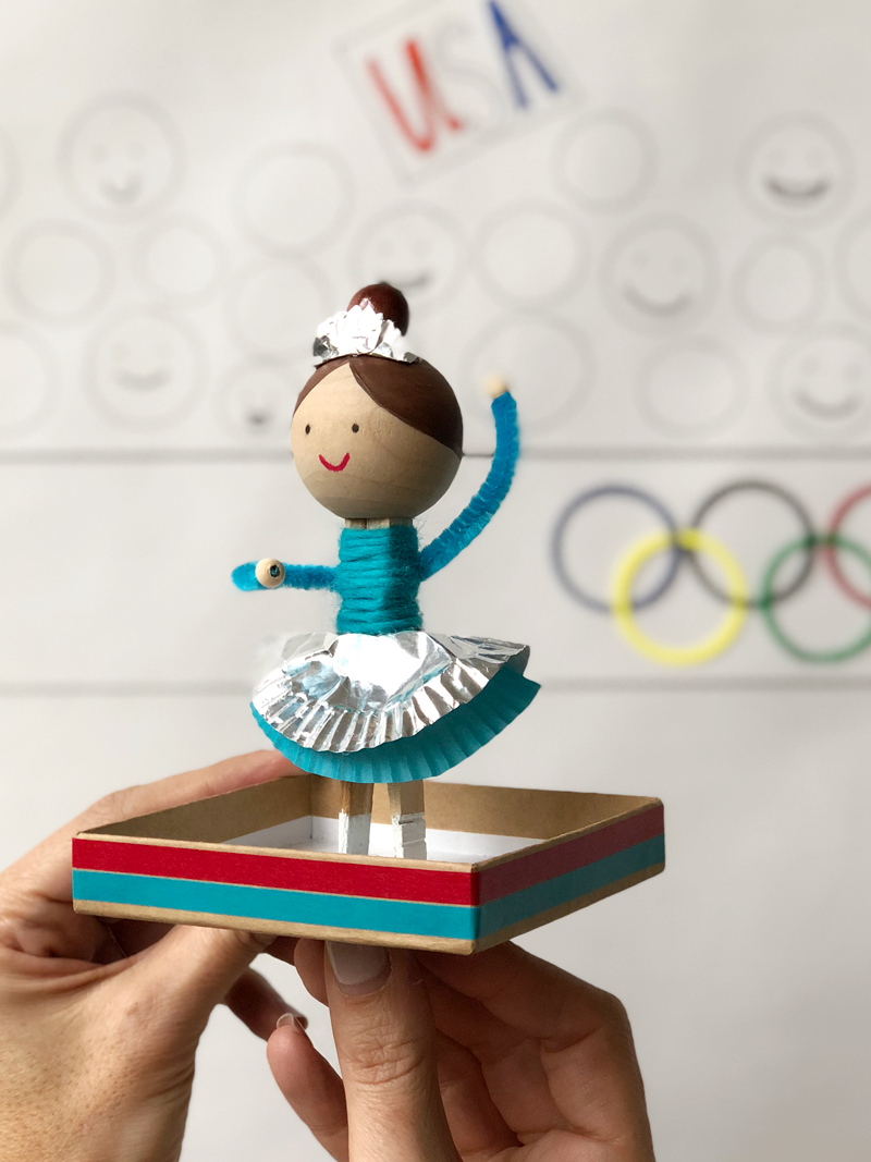 magnetic moving ice skater craft olympics