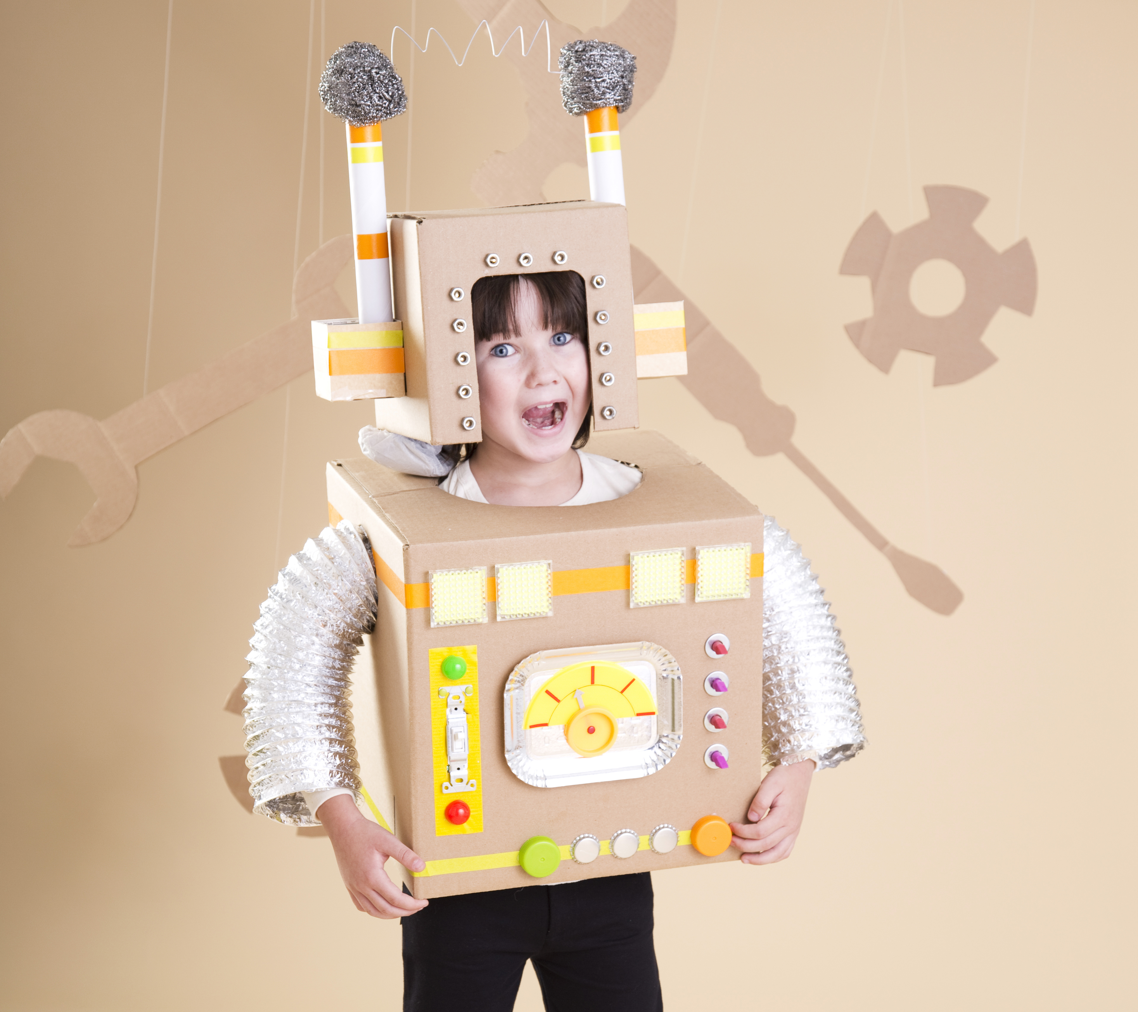 Make DIY Halloween Costumes from Cardboard Boxes