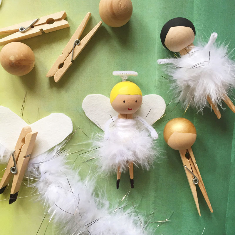 How to Make a Clothespin Angel (with Free Template) – Sustain My Craft Habit