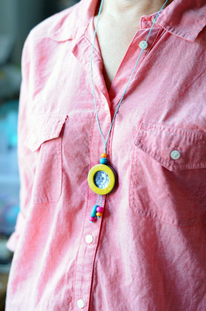 photo locket washer necklace