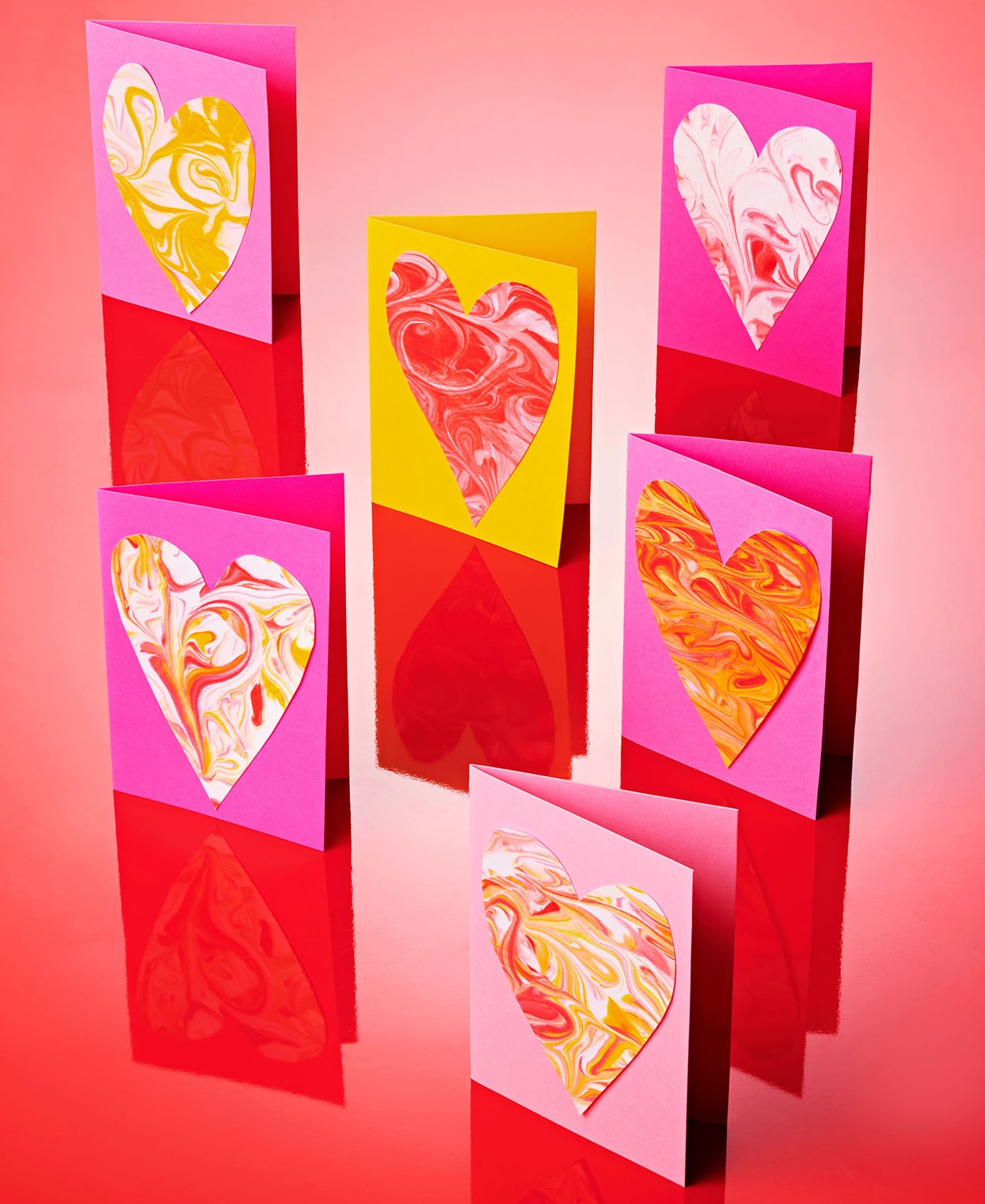 How to Make Marbleized Valentine Cards for Kids