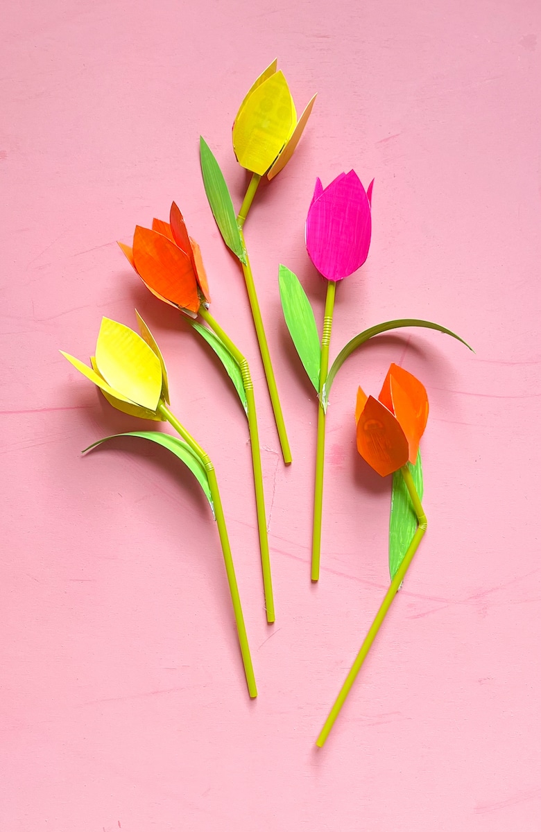 Upcycled Flowers for Mother's Day • DIY Tulip Craft