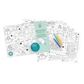 Design & Play 24 Placemats
with Coloring & Games,
by omy coloring page place mats